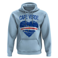 Cape Verde Scribble Flag Heart National Pride Hoodie Cabo Verde Love