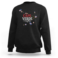 Cabo Verde Islands Flag Map Sweatshirt Cape Verde Vintage Pride