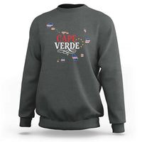 Cabo Verde Islands Flag Map Sweatshirt Cape Verde Vintage Pride