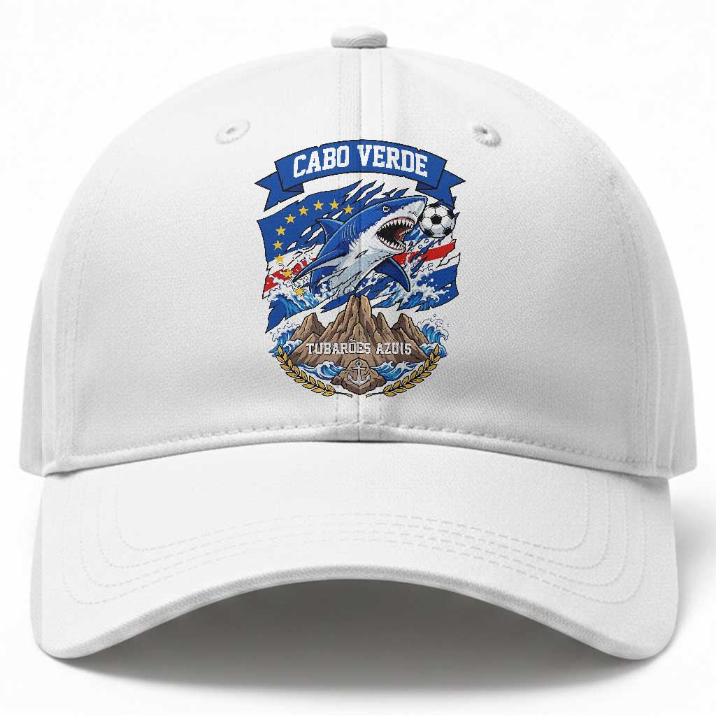 Cabo Verde Tubarões Azuis Soccer Pride Baseball Cap Cape Verde Blue Sharks Football Fans