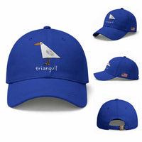 Triangull Funny Triangle Seagull Meme Baseball Cap Geometry Bird Pun Minimalist Coastal Graphic