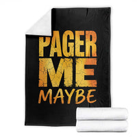 Pager Me Maybe Funny Vintage Beeper Code Throw Blanket 90s Retro Tech Pop Culture