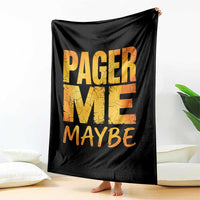 Pager Me Maybe Funny Vintage Beeper Code Throw Blanket 90s Retro Tech Pop Culture