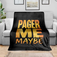 Pager Me Maybe Funny Vintage Beeper Code Throw Blanket 90s Retro Tech Pop Culture
