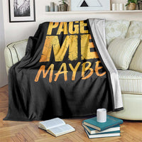 Pager Me Maybe Funny Vintage Beeper Code Throw Blanket 90s Retro Tech Pop Culture