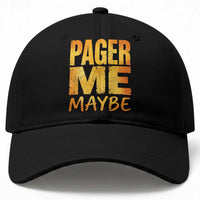 Pager Me Maybe Funny Vintage Beeper Code Baseball Cap 90s Retro Tech Pop Culture