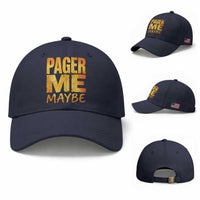 Pager Me Maybe Funny Vintage Beeper Code Baseball Cap 90s Retro Tech Pop Culture
