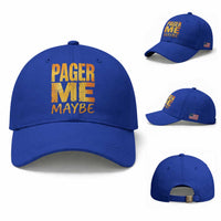 Pager Me Maybe Funny Vintage Beeper Code Baseball Cap 90s Retro Tech Pop Culture
