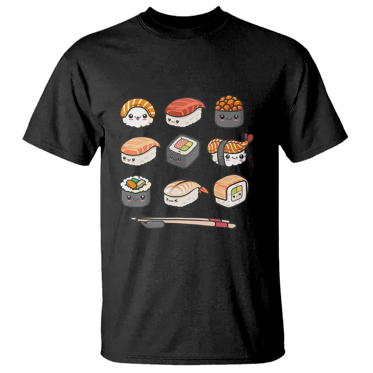 Kawaii Sushi Set T Shirt Japanese Food Lover Anime Otaku Manga