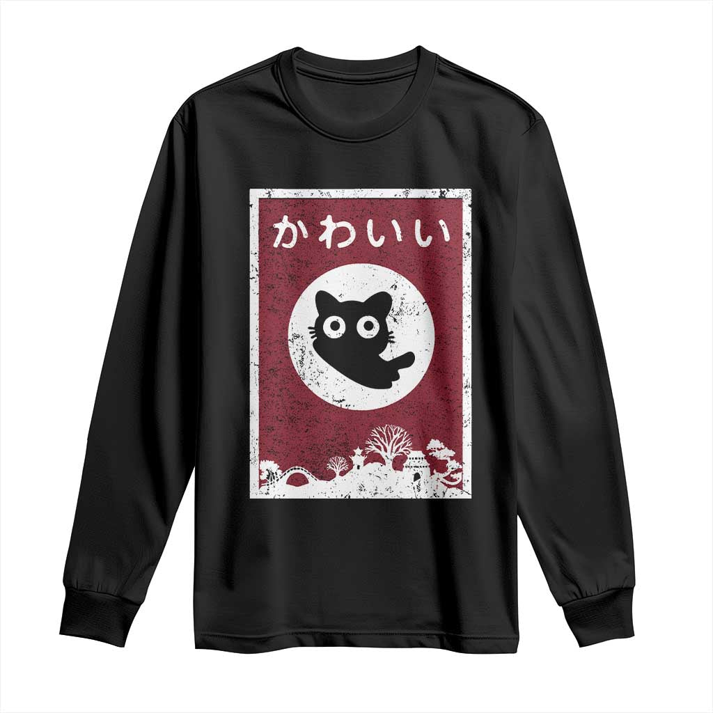 Japanese Kawaii Cat Long Sleeve Shirt Anime Otaku Manga Japan Lover