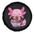 Kawaii Axolotl Eating Ramen Spare Tire Cover Japanese Noodles Lover Anime Otaku Manga