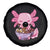 Kawaii Axolotl Eating Ramen Spare Tire Cover Japanese Noodles Lover Anime Otaku Manga