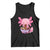 Kawaii Axolotl Eating Ramen Tank Top Japanese Noodles Lover Anime Otaku Manga