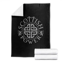 Scottish Power Celtic Knotwork Shield Emblem Throw Blanket Traditional Tribal Heritage Scottish Pride