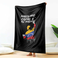 Maduro Cono e Tu Madre Throw Blanket Venezuelan Protest Graffiti Graphic - Wonder Print Shop