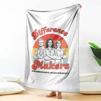 Difference Makers Teacher Appreciation Throw Blanket Empowering Minds & Advancing Equity Retro Educator - Wonder Print Shop