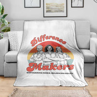 Difference Makers Teacher Appreciation Throw Blanket Empowering Minds & Advancing Equity Retro Educator - Wonder Print Shop