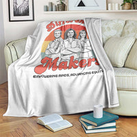 Difference Makers Teacher Appreciation Throw Blanket Empowering Minds & Advancing Equity Retro Educator - Wonder Print Shop