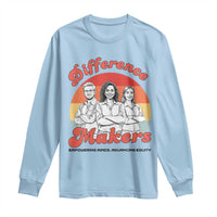 Difference Makers Teacher Appreciation Long Sleeve Shirt Empowering Minds & Advancing Equity Retro Educator - Wonder Print Shop