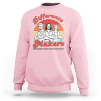 Difference Makers Teacher Appreciation Sweatshirt Empowering Minds & Advancing Equity Retro Educator - Wonder Print Shop