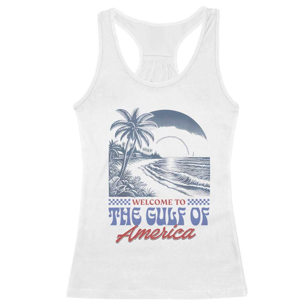 Welcome To America's Gulf Racerback Tank Top Retro Vintage Beach