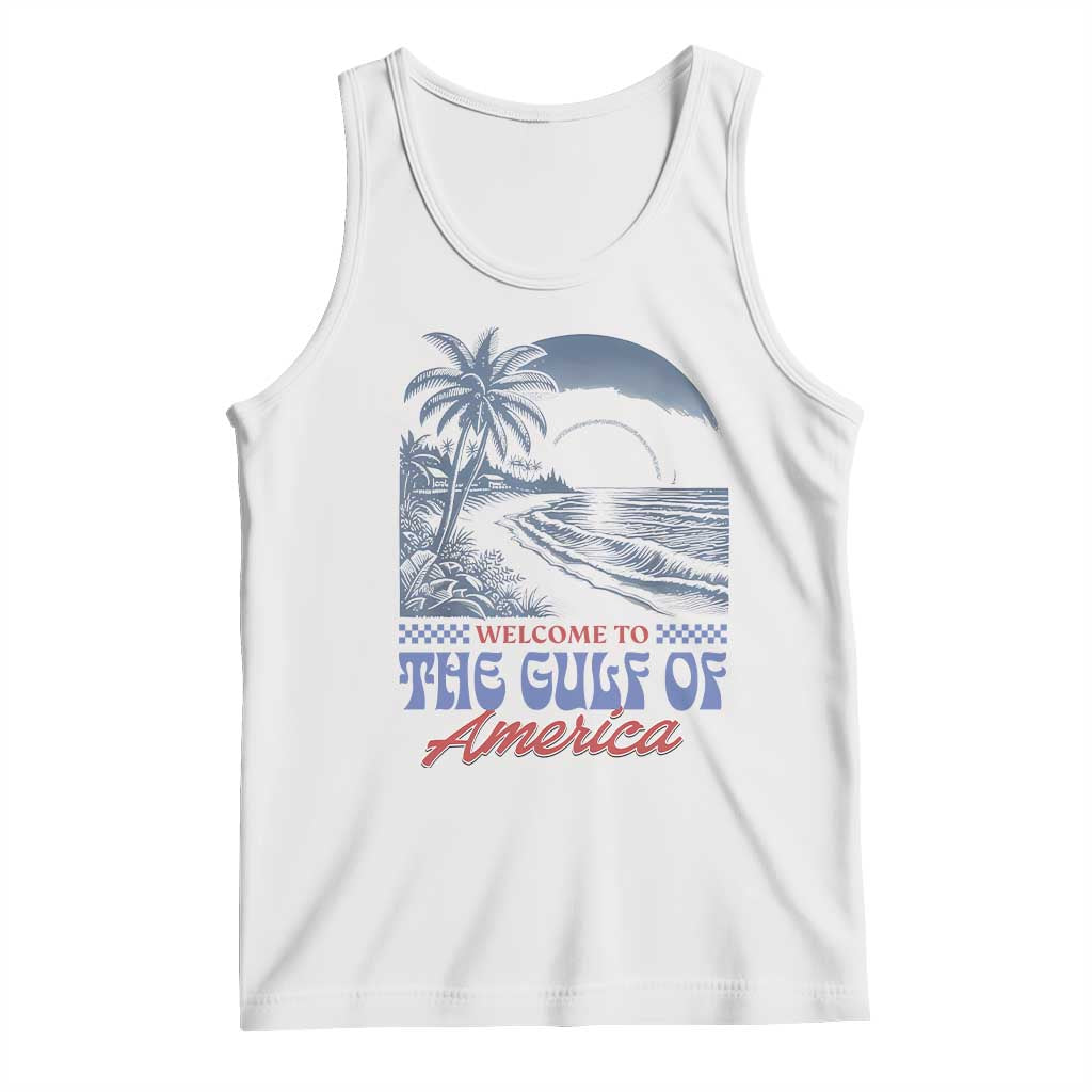 Welcome To America's Gulf Tank Top Retro Vintage Beach