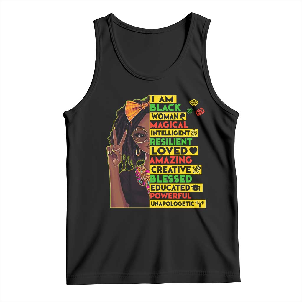 I Am Black Woman Tank Top Locd African American Pride Black History Month