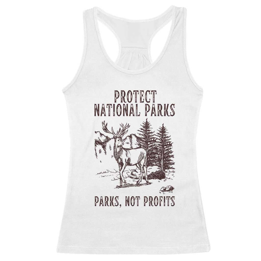 Protect National Parks Racerback Tank Top Support Parks Not Profits Deer