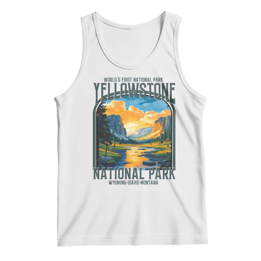 Yellowstone National Park Tank Top Worlds First NP Retro Vintage Graphic