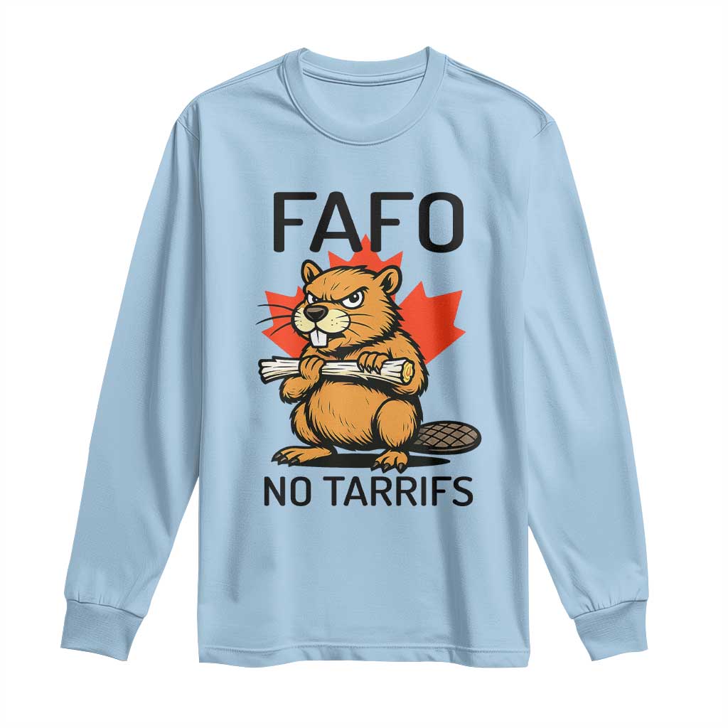 No Tariffs Canada Long Sleeve Shirt Never 51st State Canadian Beaver