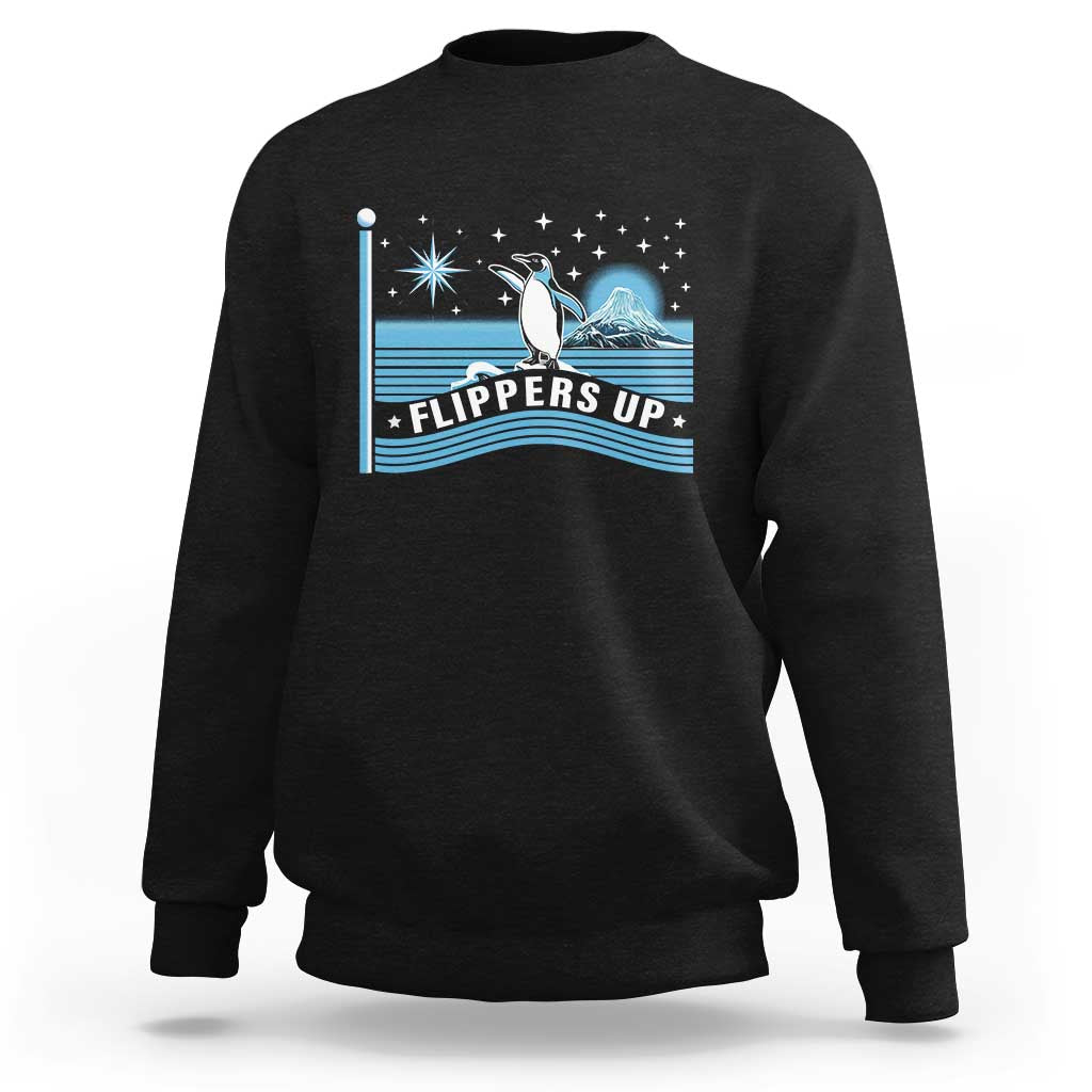Funny Penguin Resist Sweatshirt Heard Island Flippers Up I Stand With Penguins