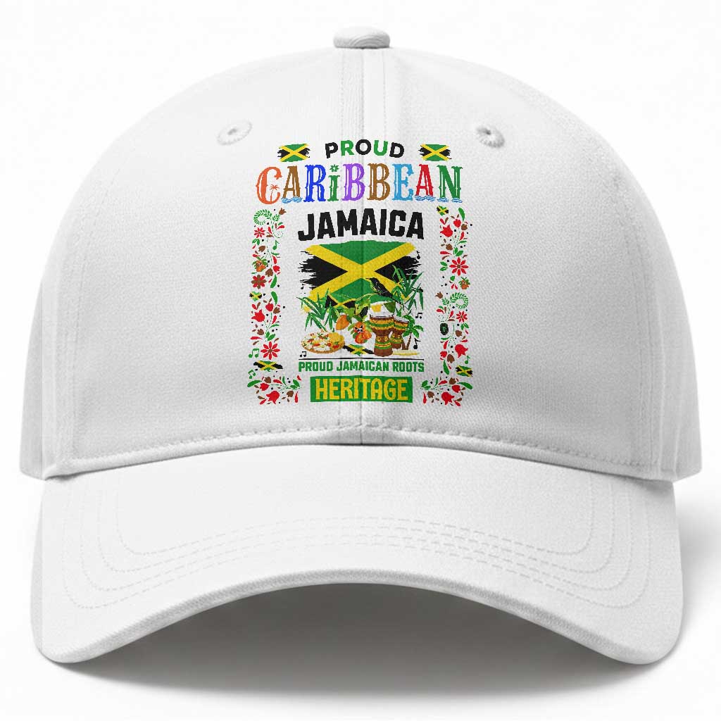 Proud Caribbean Jamaica Heritage Baseball Cap Jamaican Roots and Island Culture
