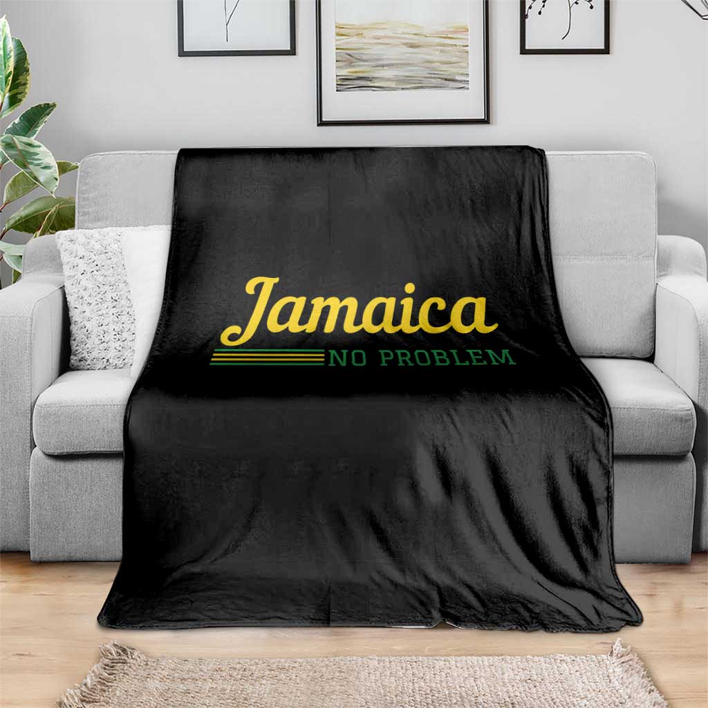 Jamaica No Problem Throw Blanket Classic Island Motto and Caribbean Vacation