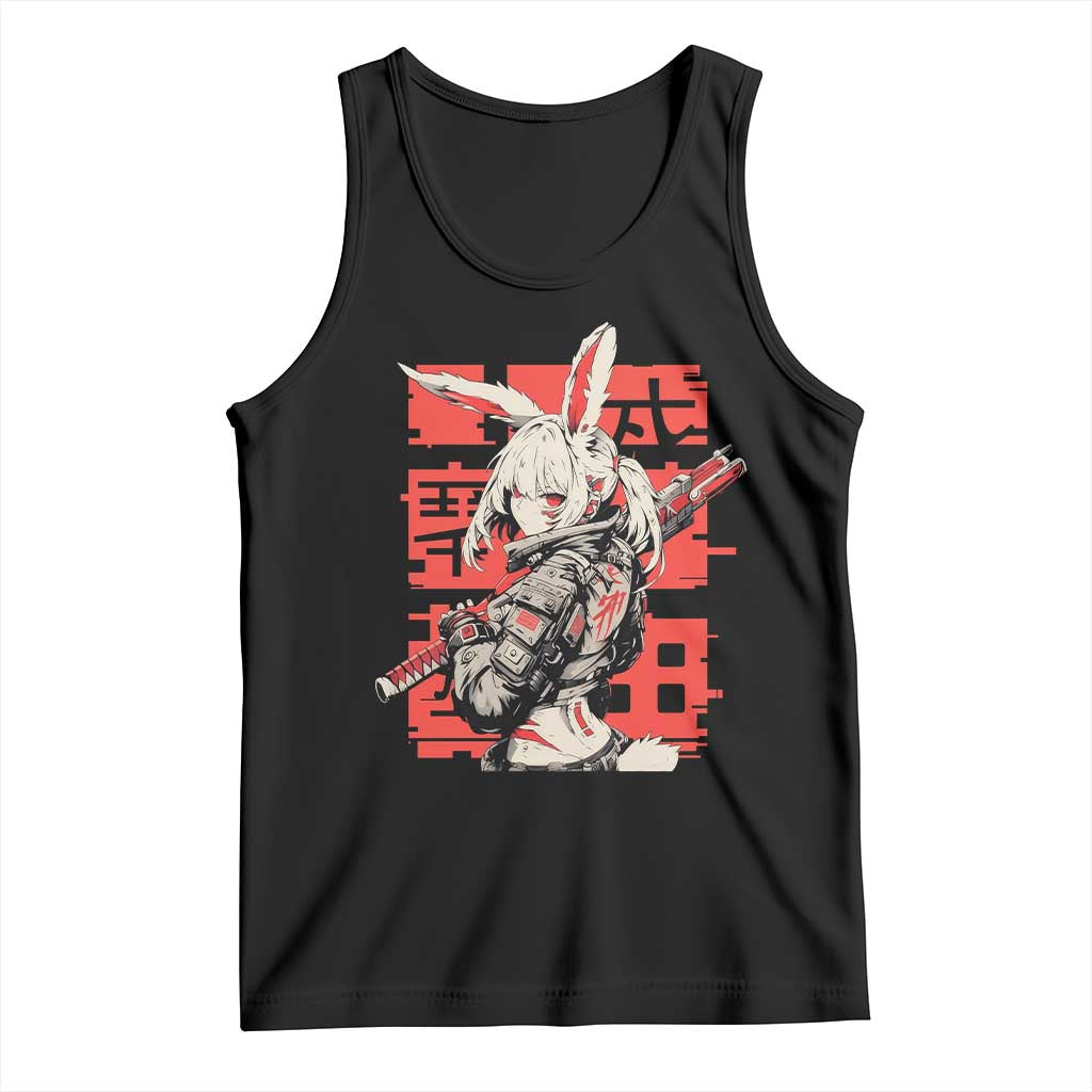 Anime Manga Cyberpunk Tank Top Techwear Harajuku Style Bunny Girl