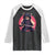 Japanese Ninja Cat Raglan Shirt Ancient Japan Warrior Samurai Tattoo Kawaii Vintage