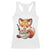 Kawaii Fox Ramen Japanese Racerback Tank Top Japanese Anime Otaku Manga Cute Graphic