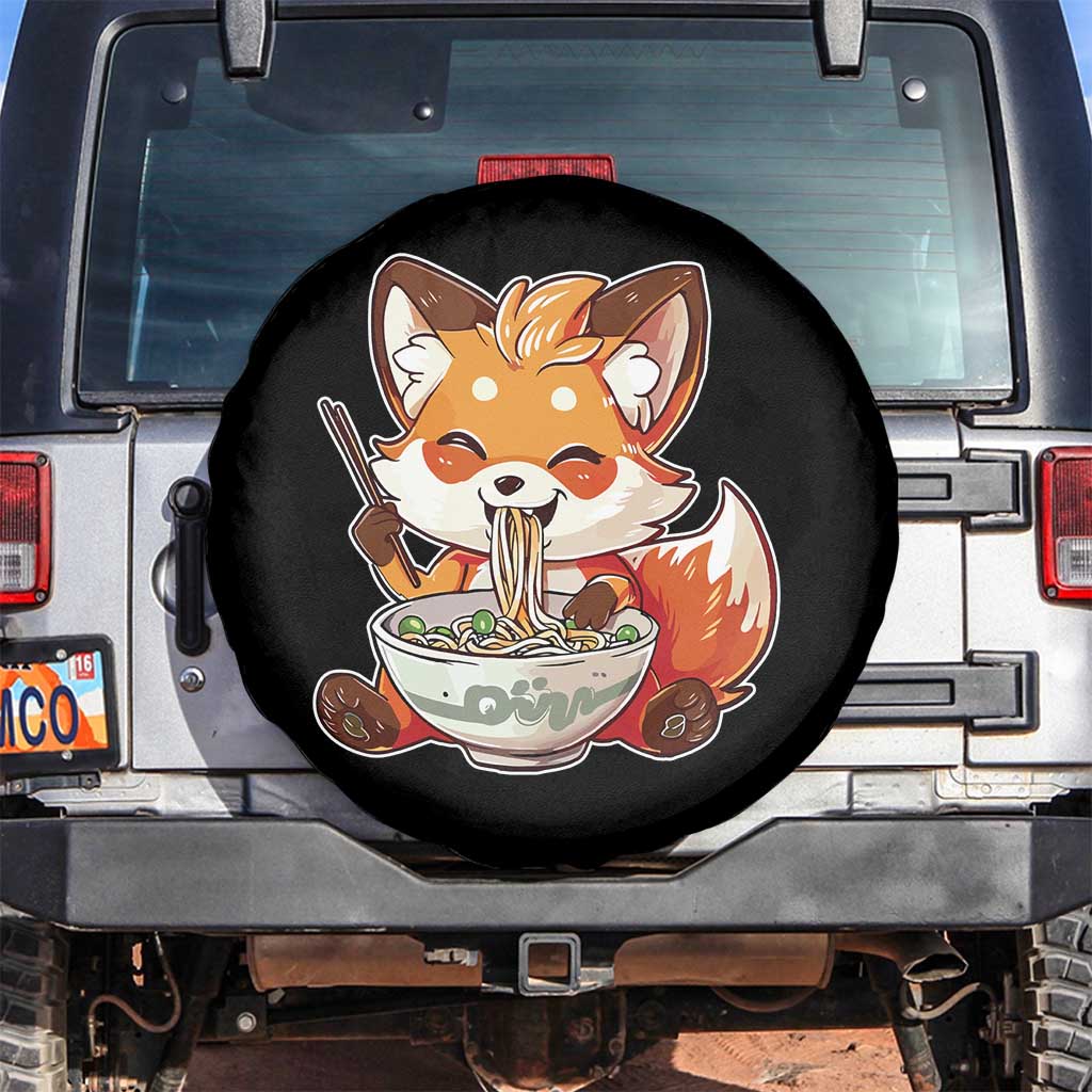 Kawaii Fox Ramen Japanese Spare Tire Cover Japanese Anime Otaku Manga Cute Graphic