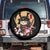 Japanese Samurai Cat Spare Tire Cover Ancient Ninja Kitten Warrior Tattoo Kawaii Otaku Retro