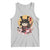 Japanese Samurai Cat Tank Top Ancient Ninja Kitten Warrior Tattoo Kawaii Otaku Retro