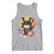 Japanese Samurai Cat Tank Top Ancient Ninja Kitten Warrior Tattoo Kawaii Otaku Retro