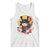 Japanese Samurai Cat Tank Top Ancient Ninja Kitten Warrior Tattoo Kawaii Otaku Retro