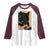 Kawaii Cat Eating Sushi Raglan Shirt Japanese Anime Manga Otaku Retro Vintage Graphic