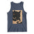 Kawaii Cat Eating Sushi Tank Top Japanese Anime Manga Otaku Retro Vintage Graphic