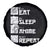 Eat Sleep Anime Repeat Spare Tire Cover Japan Otaku Manga Lover