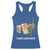 Funny Cursed Cat Meme Racerback Tank Top I Eat Cement Oddly Specific Dank Meme