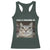 Funny Silly Cat Meme Racerback Tank Top Rage Is Consuming Me Staring