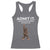 Funny Bigfoot Racerback Tank Top Admit It Life Would Be Boring Without Me Rock Hand