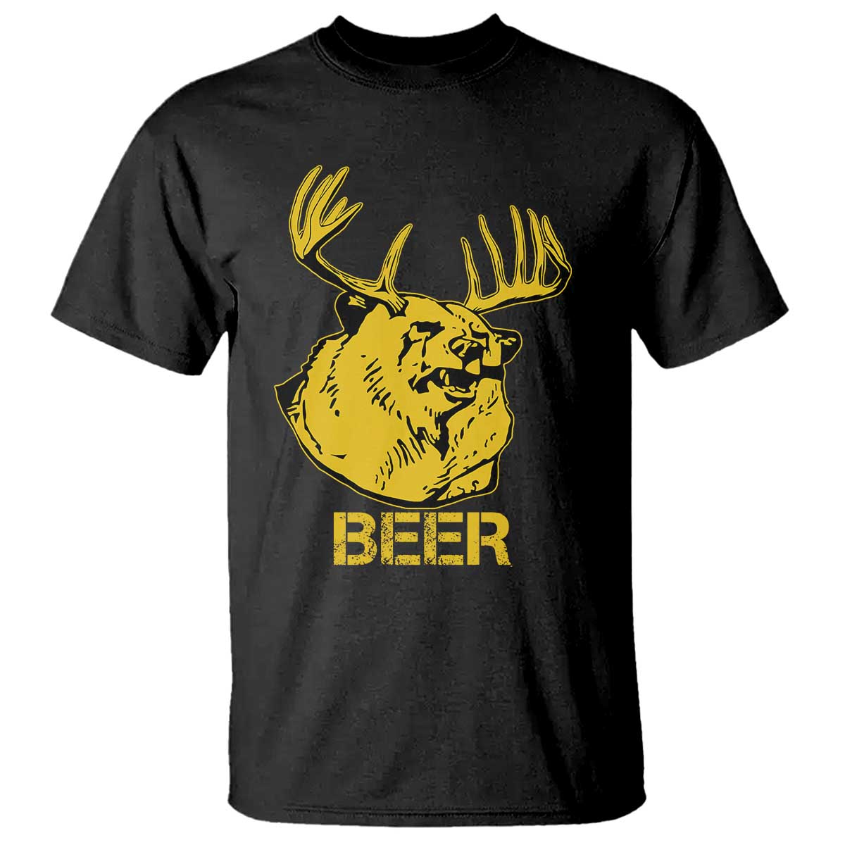 Funny Deer Hunting T Shirt Bear Plus Deer Equals Beer USA Hunter - Wonder Print Shop