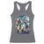 Funny Opossum Meme Racerback Tank Top Three Possum Screaming Under The Moon Weird Cursed Meme