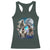 Funny Opossum Meme Racerback Tank Top Three Possum Screaming Under The Moon Weird Cursed Meme